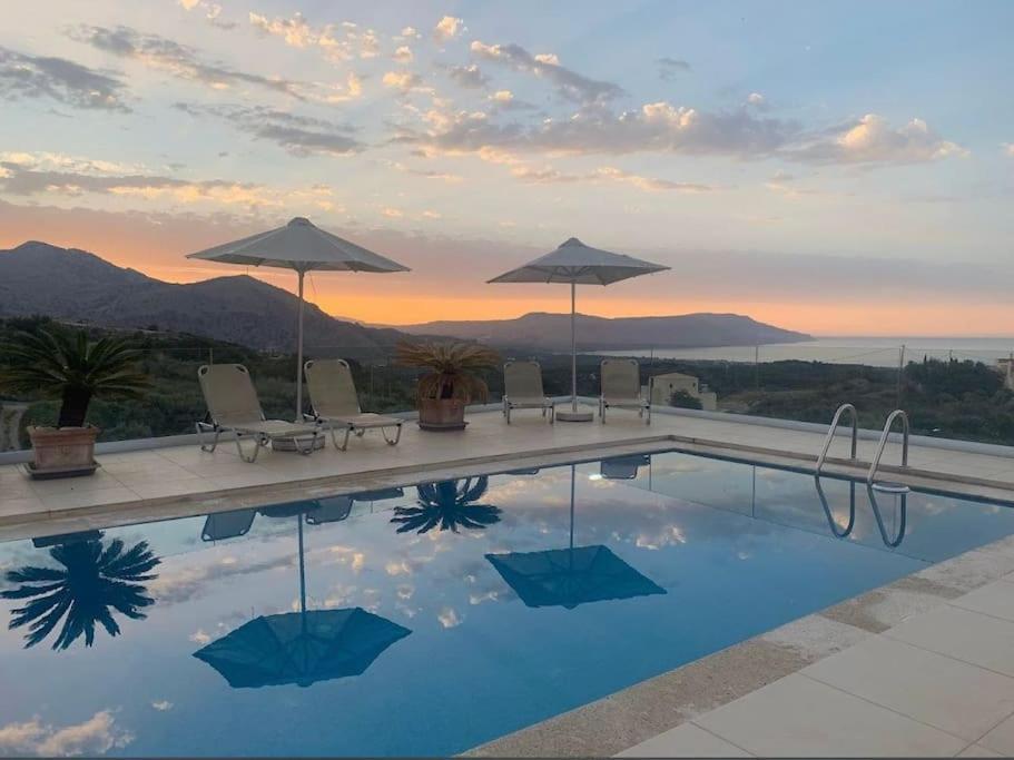 Villa Vuna - Private Pool -Sea View Ханья Экстерьер фото
